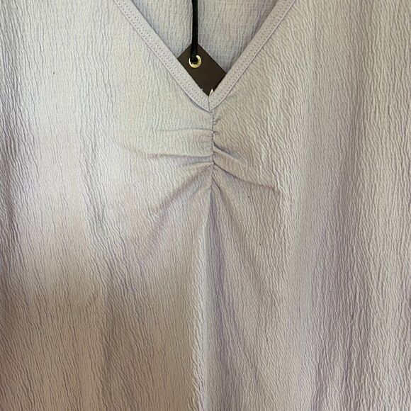 Ava Viv Women's Casual T-Shirt Short Sleeves V-Neck Levander Size 14W NWT - Picture 3 of 9